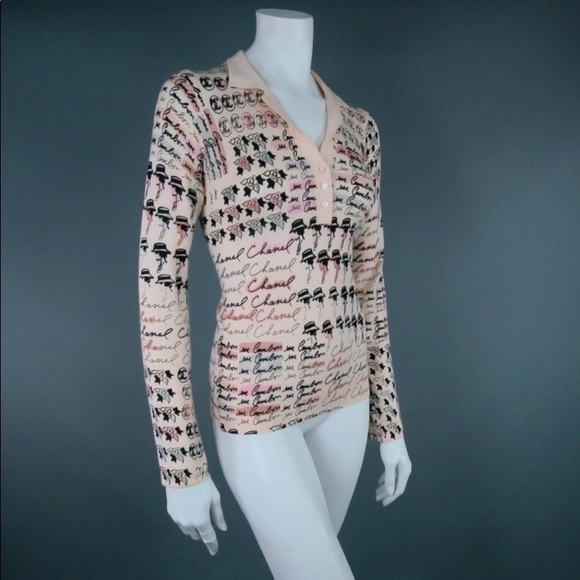 Chanel printed GRAFFI CASHMERE MULTICOLORE SWEATER - Picture 2 of 8